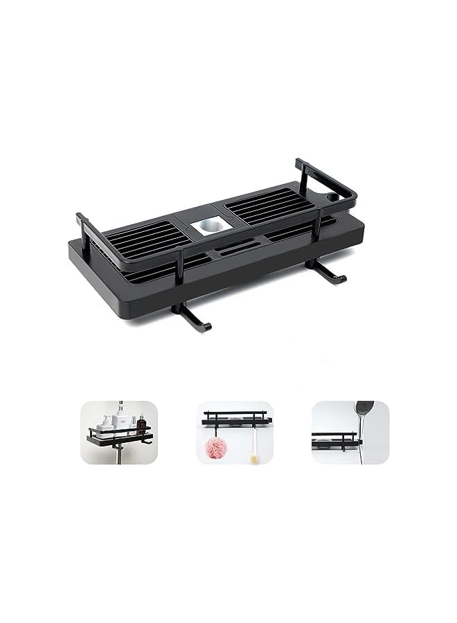 Raxoom Direct Shower Caddy Shelf For Slide Bar, Shower Bar Multifunctional Shower Organizer Tray, Shower Caddy Hanging Rust Proof Shower Organizer Shelf - Image 1