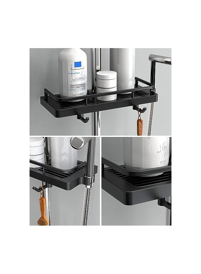 Raxoom Direct Shower Caddy Shelf For Slide Bar, Shower Bar Multifunctional Shower Organizer Tray, Shower Caddy Hanging Rust Proof Shower Organizer Shelf - Image 4