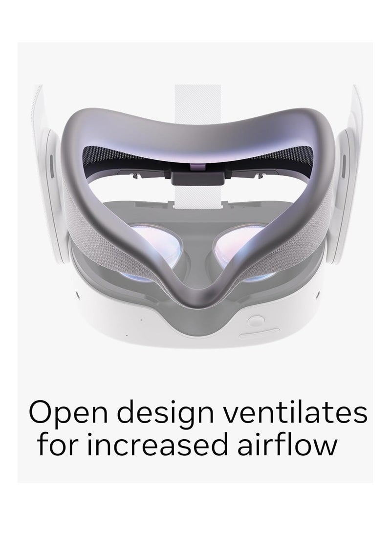 ميتا واجهة وجه Quest 3S القابلة للتنفس - رمادي فاتح - Image 2