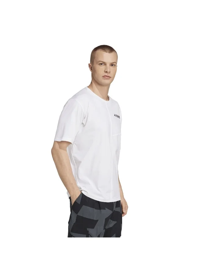 adidas Originals Adidas Mt Tee White Hiking T-Shirts For Men Xs