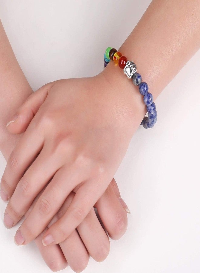 Loving Basso Pet Memorial Gifts for Dogs,Rainbow Bridge Bracelet for Beloved Dog,8MM Bead 7 Chakra Pet Memorial Bracelet Loss of Dog Sympathy Gift for Women Men,Dog Remembrance Gift - Image 5