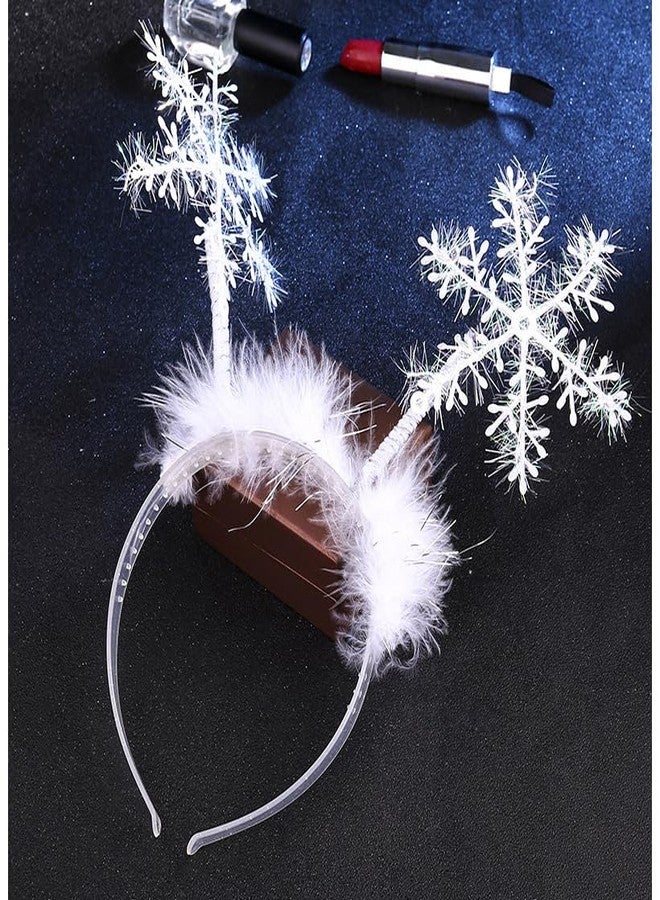 أواركيف طوق رأس ندفة الثلج من أوركيف، كبير - قطعة رأس لعيد الميلاد للنساء والفتيات، طوق رأس متلألئ على شكل ندفة ثلج، إكسسوار مثالي لحفلات الشتاء والمناسبات الاحتفالية - Image 4