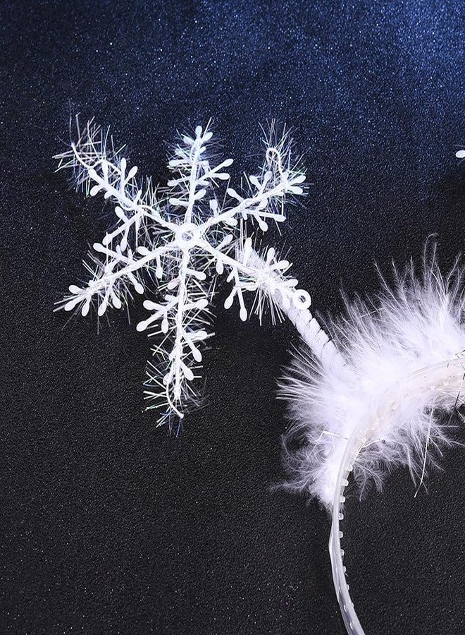 أواركيف طوق رأس ندفة الثلج من أوركيف، كبير - قطعة رأس لعيد الميلاد للنساء والفتيات، طوق رأس متلألئ على شكل ندفة ثلج، إكسسوار مثالي لحفلات الشتاء والمناسبات الاحتفالية - Image 3