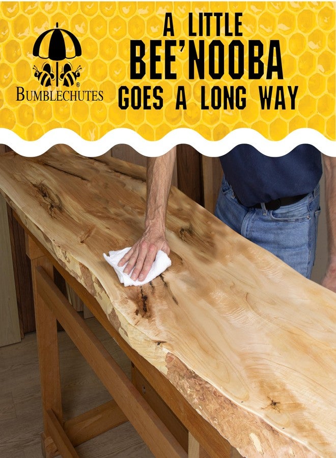 Bumblechutes Bee'Nooba Oil Starter Kit, Beeswax For Wood, Hard Topcoat Natural Wood Butter, Hydrate Seal Protect Furniture, Wooden Utensils, Cutting Board Food-Safe Water-Resistant Paste Finishing Wax - Image 4