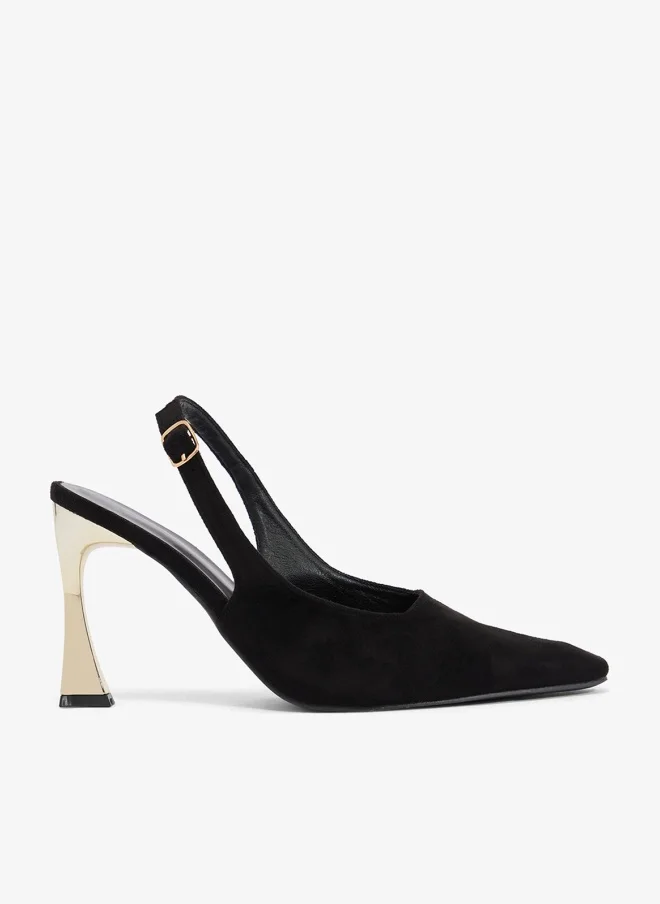 Sling Back Pumps With Statement Heel