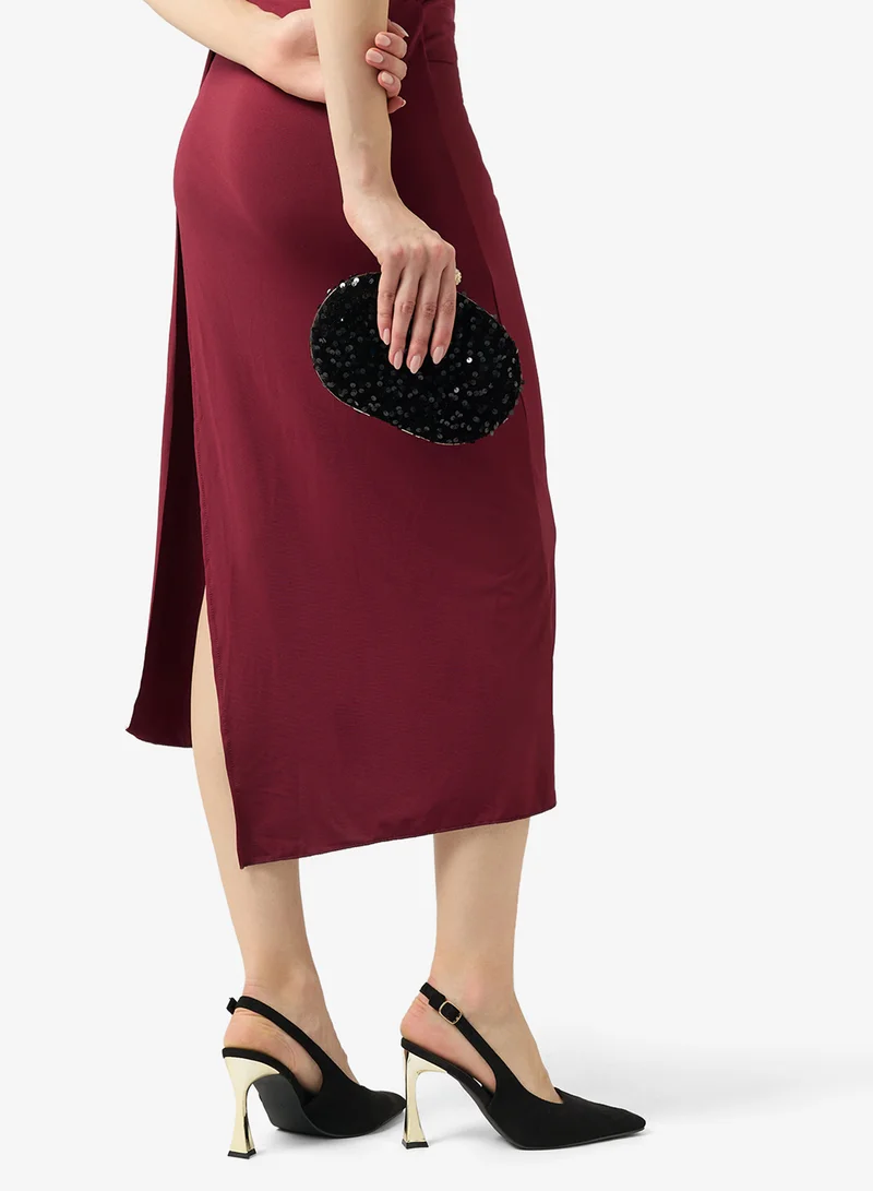 Ella Limited Edition Black Sling Back Pumps With Statement Heel for Women | Best Price UAE