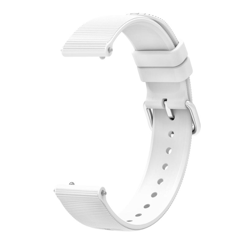 erorex For Xiaomi Watch S4 41Mm Solid Color Textured Silicone Watch Band(White) - Image 3
