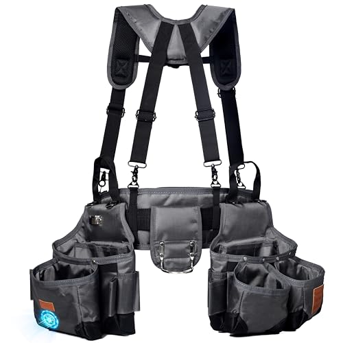 VIDAR TOOLS Tool belt,Tool Belts for Men with Suspenders and Magnetic Tool Pouch.Heavy Duty Carpenter/Construction Tool Belt. - Image 1