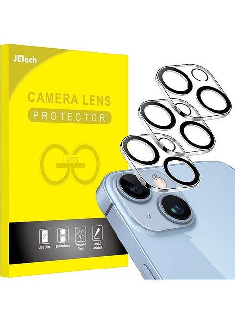 Camera Lens Protector for iPhone 14 6.1-Inch and iPhone 14 Plus 6.7-Inch, 9H Tempered Glass, Anti-Scratch, Case Friendly, Does Not Affect Night Shots, HD Clear, 3-Pack