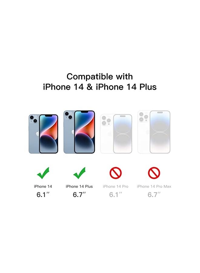 Camera Lens Protector for iPhone 14 6.1-Inch and iPhone 14 Plus 6.7-Inch, 9H Tempered Glass, Anti-Scratch, Case Friendly, Does Not Affect Night Shots, HD Clear, 3-Pack