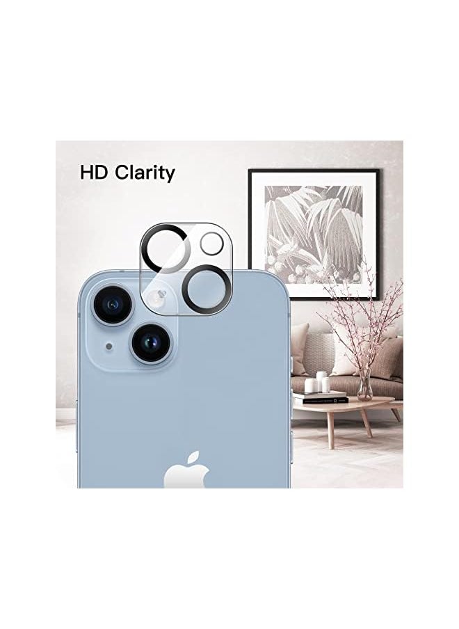 Camera Lens Protector for iPhone 14 6.1-Inch and iPhone 14 Plus 6.7-Inch, 9H Tempered Glass, Anti-Scratch, Case Friendly, Does Not Affect Night Shots, HD Clear, 3-Pack