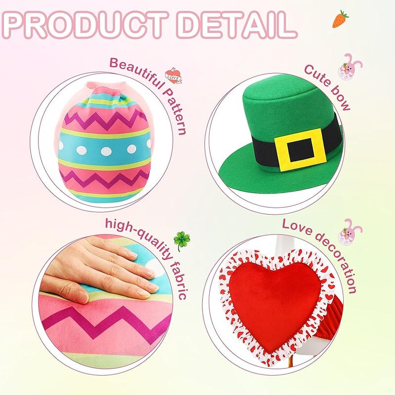 FuWeave 3 Set Valentine's Day Goose Outfit St. Patrick Easter Lawn Porch Animal Clothes Goose Easter Patio Yard Lawn - Image 3