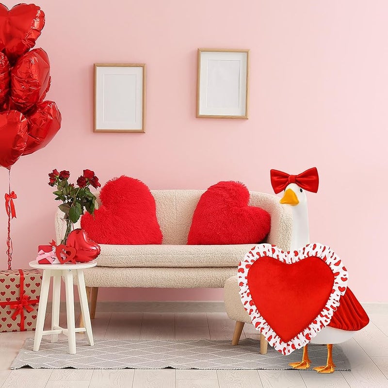FuWeave 3 Set Valentine's Day Goose Outfit St. Patrick Easter Lawn Porch Animal Clothes Goose Easter Patio Yard Lawn - Image 4