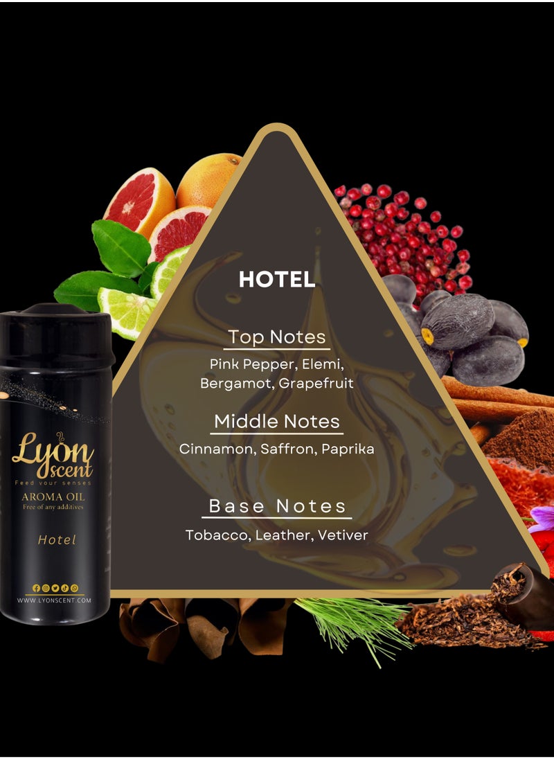 LYON SCENT - Lyon Scent Aroma Oil, 100% Pure Oil, Perfume for Air Freshener, Diffuser Aroma, Fragrance Oil, Air Freshener Oil refill, Essential Scented Oil, Luxurious Scent (HOTEL) - Image 1
