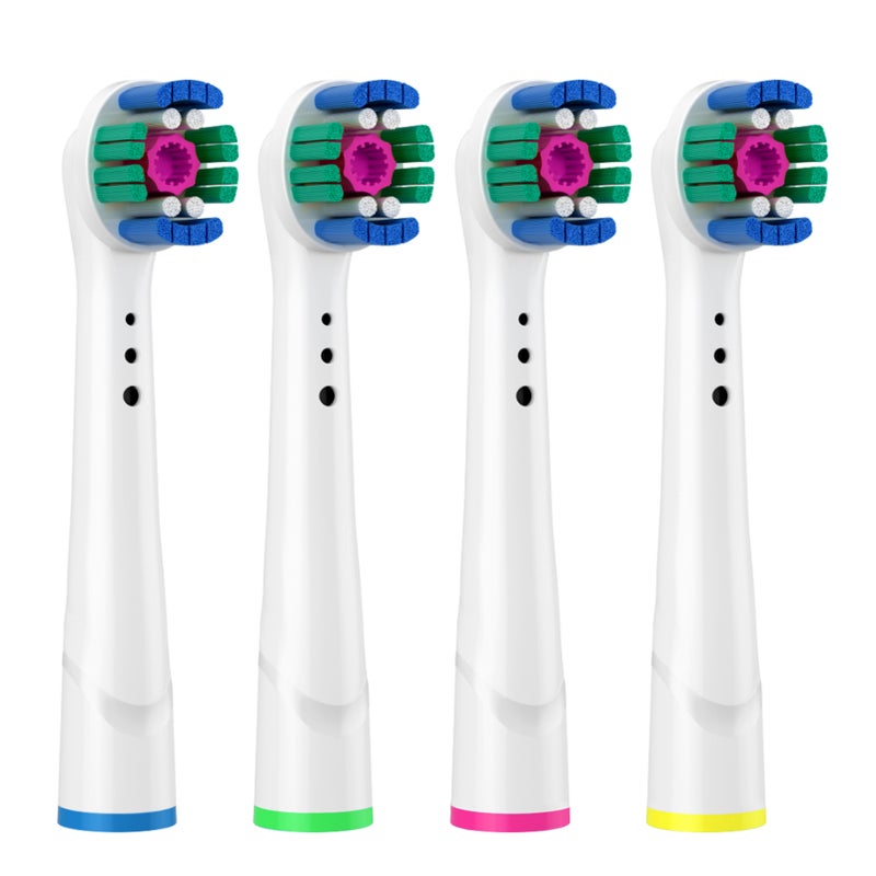Electric Toothbrush Replacement Soft Bristles Brush Heads Refill Replacement for Oral-B, 4Count - Image 1