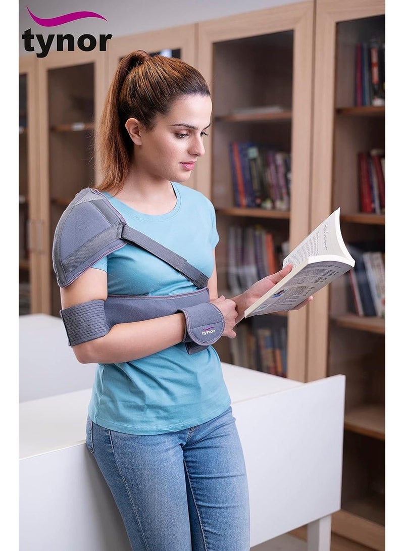 تاينور TYNOR مثبت كتف مرن، رمادي، مقاس XL، قطعة واحدة - Image 4
