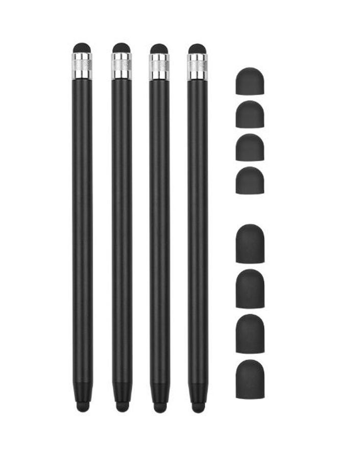 NIBEMINENT 4-Piece 2-In-1 Touchscreen Stylus Pen Black - Image 1