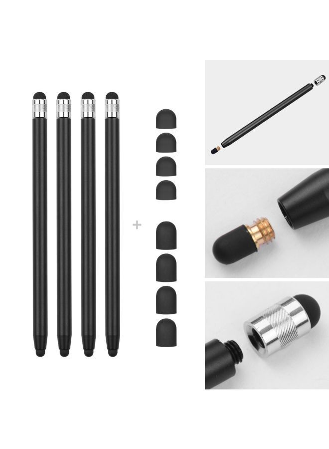 NIBEMINENT 4-Piece 2-In-1 Touchscreen Stylus Pen Black - Image 3