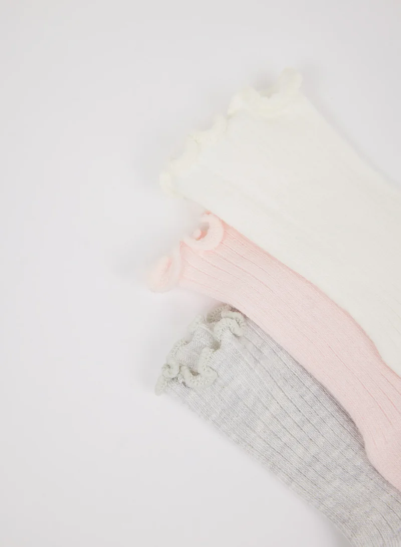 ديفاكتو 3-Pack Anti-Slip Sole Cotton Long Socks