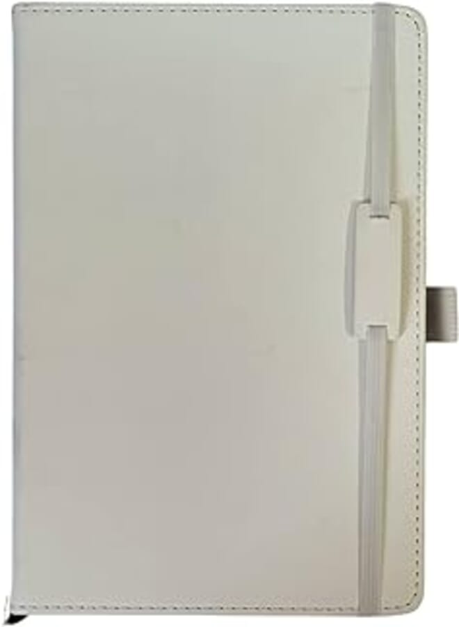 Lined papers Journal notebook with elastic band - A5 White (NB5)