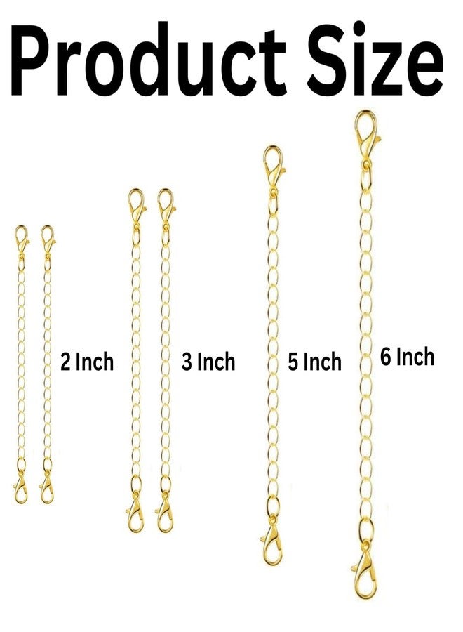 ST logo Golden 6 Pcs Women Girl Boy & Men Jewellery Making Extender for Chain Set Bracelet Pendant & Necklace - Image 3