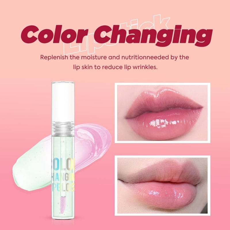 VIOLA HOUSE Color Changing Lip Gloss, PH Lip Tinted, High gloss lipstick, waterproof,long lasting lip care. 5g - Image 3