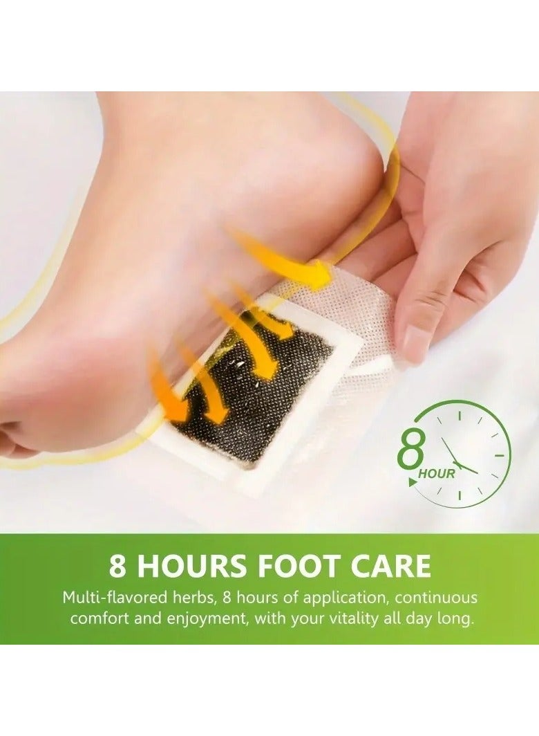 Sefudun 30PCS Deep Cleansing Foot Pads, Adhesive Sheets for Foot and Body Care Better, Natural Ginger Powder Bamboo Vinegar Foot Patches for Pain Relief, Relieve Stress, Relaxation  - Image 4
