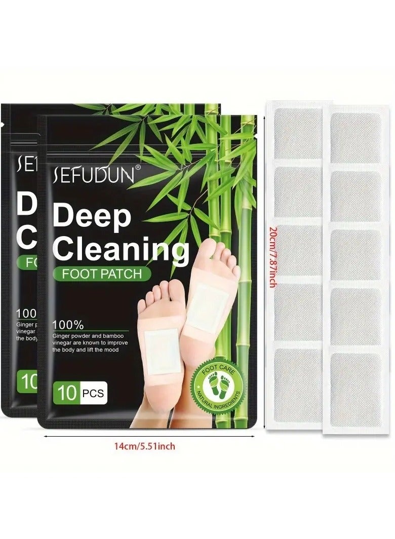 Sefudun 30PCS Deep Cleansing Foot Pads, Adhesive Sheets for Foot and Body Care Better, Natural Ginger Powder Bamboo Vinegar Foot Patches for Pain Relief, Relieve Stress, Relaxation  - Image 3