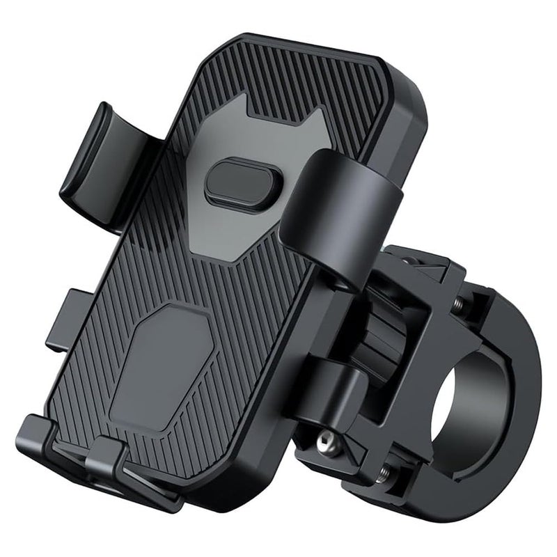 MotoPro K3 Universal Bike & Motorcycle Phone Holder | Handlebar Mount with Secure Grip | Anti-Slip Adjustable Clamp | Mobile Stand for All Smartphones | Black