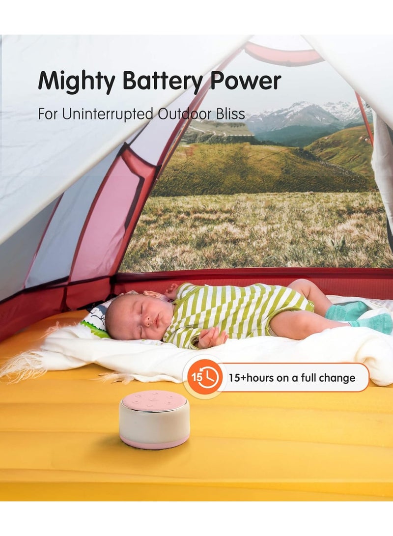 Famisym Portable White Noise Machine for Sleeping – 34 Soothing Sounds with Night Light, USB Rechargeable Sound Machine for Baby Nursery, Kids & Adults – Compact Sleep Aid - Image 5