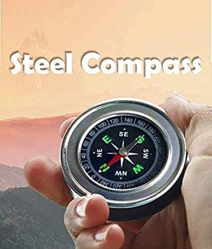 DEZIINE�.Stainless Steel Directional Pocket Magnetic Compass/Magnetic Compass Direction,7.5 * 7.5 * 1.2 cm - Image 2