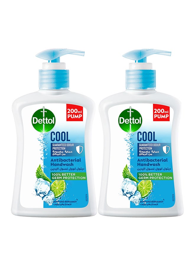 Dettol Handwash Liquid Soap Cool Pump Mint And Bergamot Fragrance Pack of 2 200ML X 2ml - Image 1