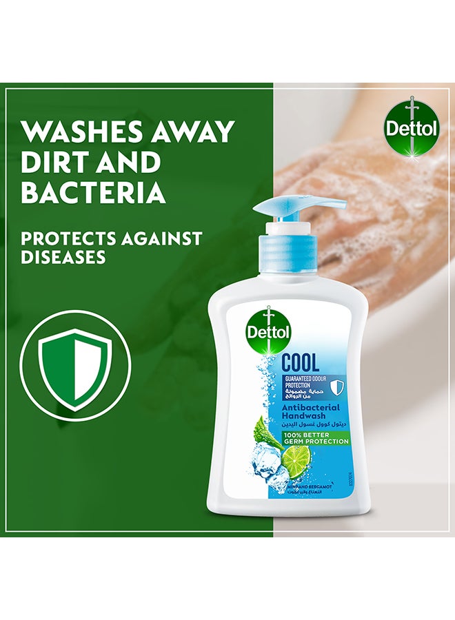 Dettol Handwash Liquid Soap Cool Pump Mint And Bergamot Fragrance Pack of 2 200ML X 2ml - Image 3