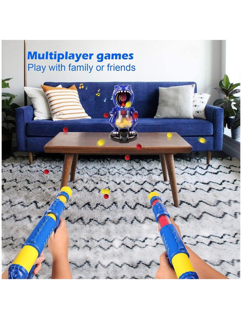 Dinosaur Shooting Toys, Dinosaur Games for Kids, Target Shooting Games with LCD Score Record, Sound, 2 Air Pump Toy Guns and 24 Foam Balls, Electronic Target Practice Toys for Boys and Girls  - Image 2