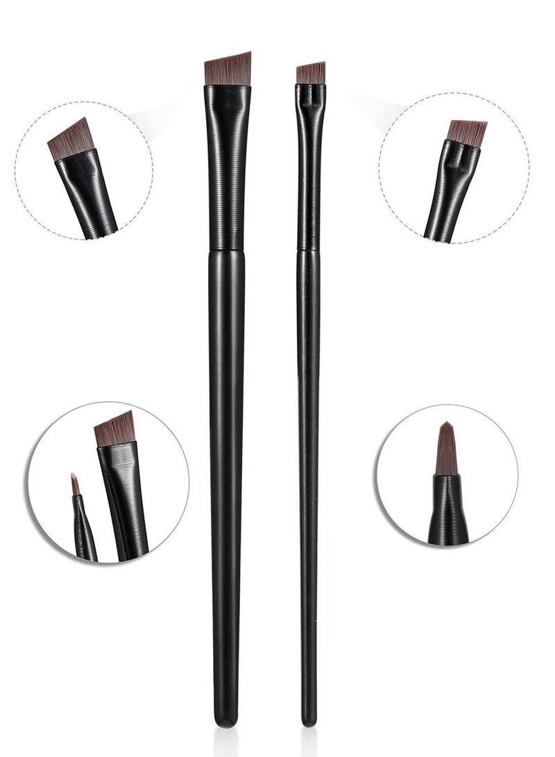 Generic 2 Pack Eyeliner Brush, Eye Liner Makeup Brush-Ultra Thin Precision Slanted Fine Angled Tip Eye Brush Set  - Image 1