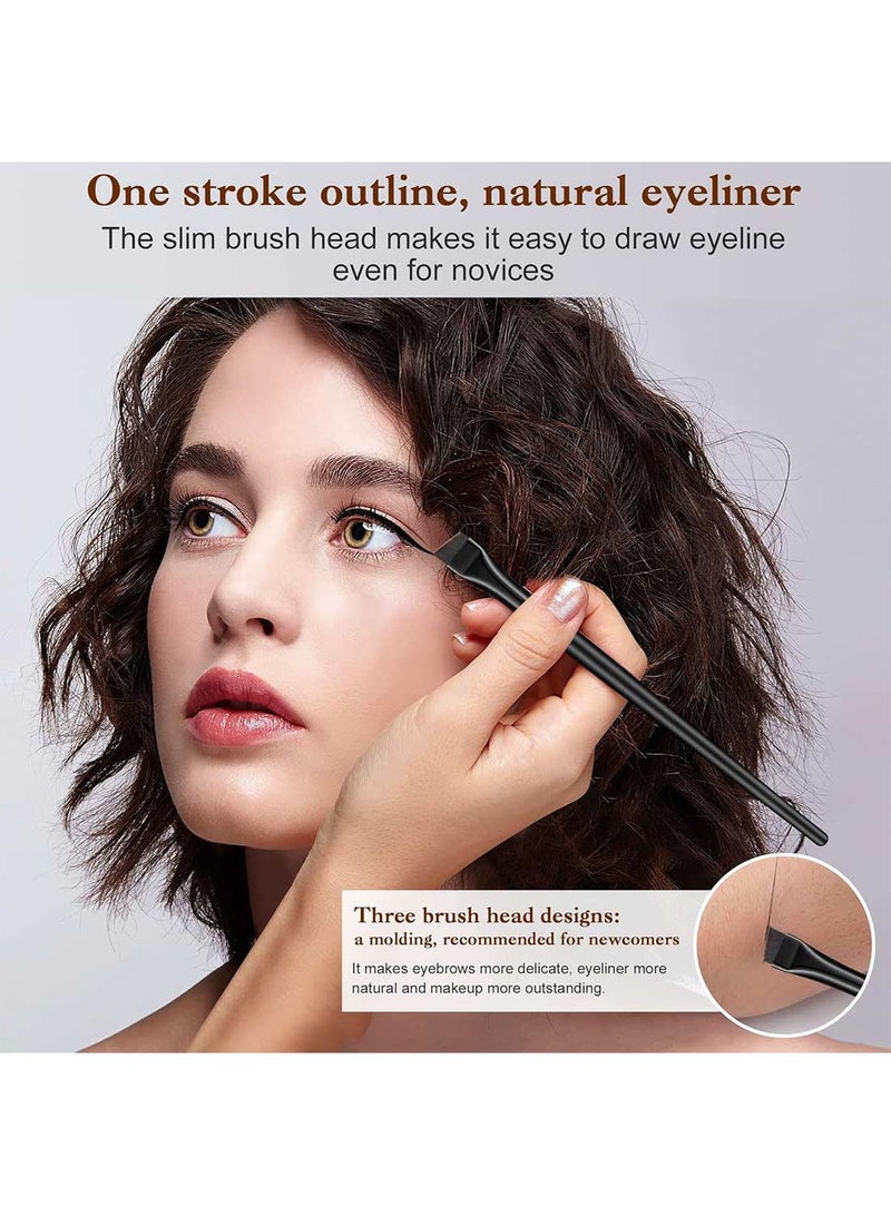 Generic 2 Pack Eyeliner Brush, Eye Liner Makeup Brush-Ultra Thin Precision Slanted Fine Angled Tip Eye Brush Set  - Image 5