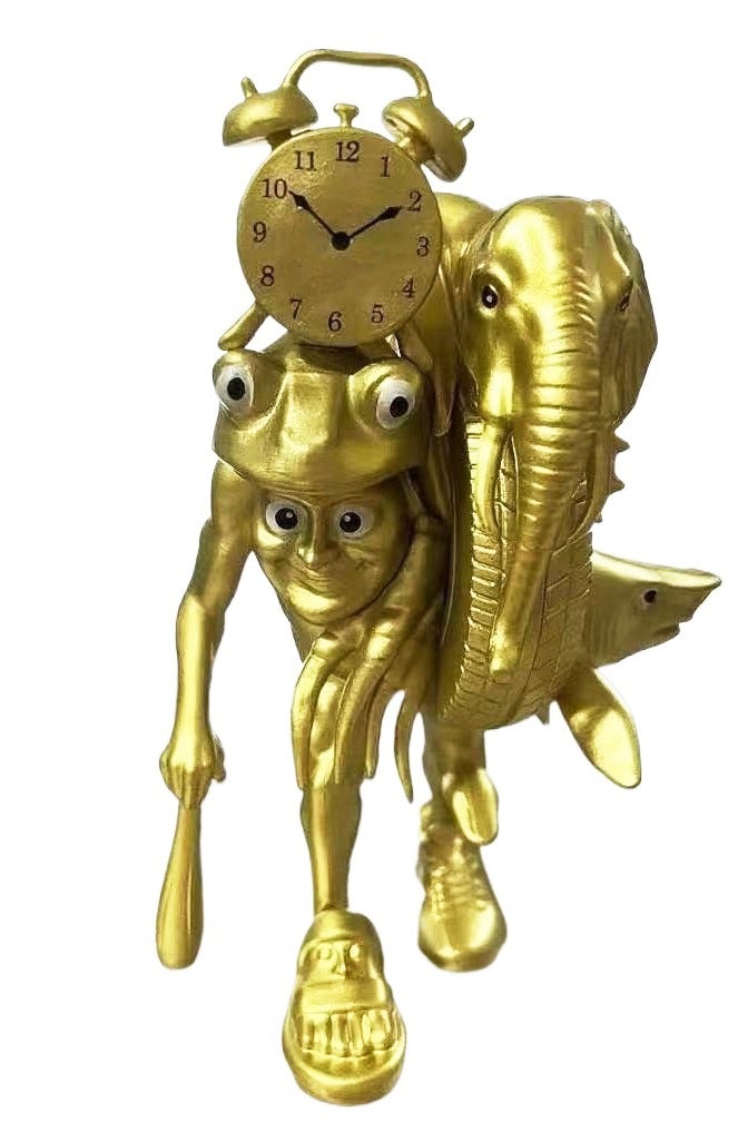 18cm Stickman Fusion Statue – Shark x Elephant Hybrid TungTungSahur Articulated Collectible - Image 1