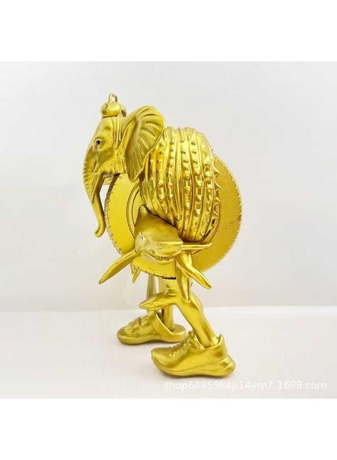 18cm Stickman Fusion Statue – Shark x Elephant Hybrid TungTungSahur Articulated Collectible - Image 5