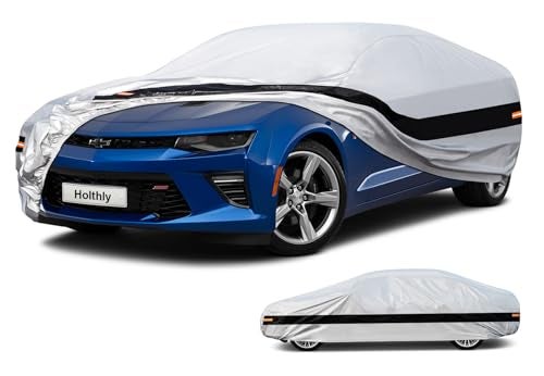 Holthly 10 Layer Coupe Car Cover Waterproof All Weather for Automobiles100 Waterproof Outdoor Car Covers Rain Snow UV Dust Protection Custom Fit for Ford MustangChevy CamaroPorsche 911etc