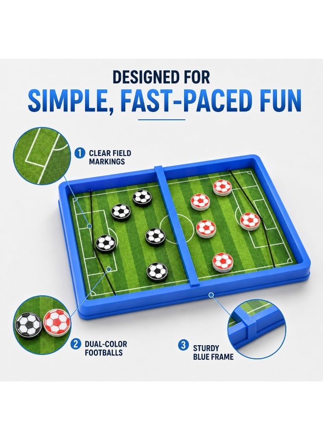 Football Board Game for Kids & Adults, Fast Sling Puck Soccer Game, Tabletop Football Game, Interactive Family Board Game, Educational Skill Building Toy, 2 Player Indoor Party Game, Birthday Gift for