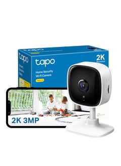 Tapo TP-Link Mini Smart Security Camera, Indoor CCTV, Works with Alexa&Google Home, No Hub Required, 3MP(2304 × 1296) High Definition, 2-Way Audio, Night Vision, SD Storage, Device Sharing( C110)