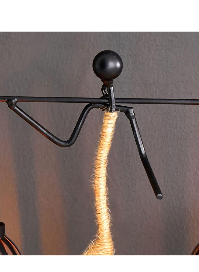 ARNOTEC Metal Candle Holder Abstract Character Candlestick Decorative Handmade Candlestick Vintage Candle Stand for Wedding Home Coffee Shop Table Decoration Art Gift  - Image 5