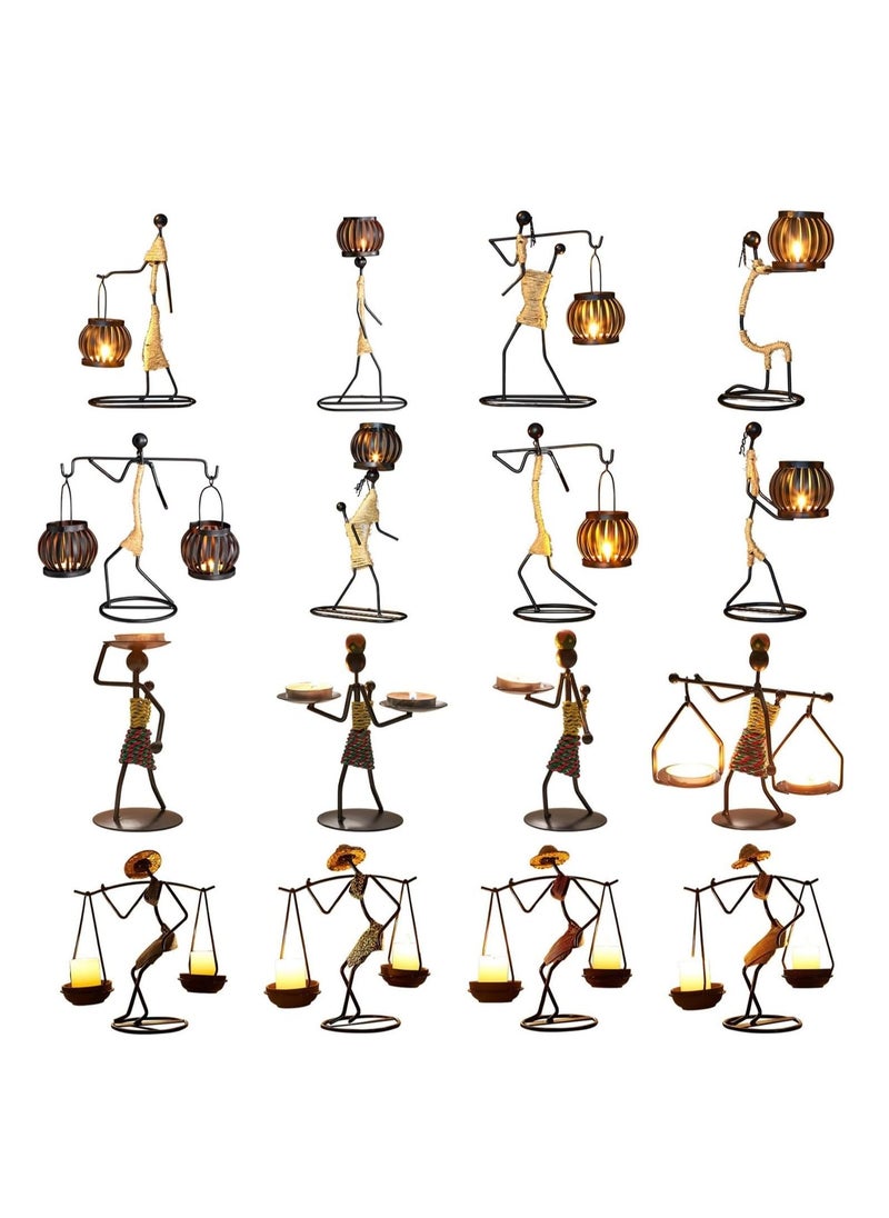 ARNOTEC Metal Candle Holder Abstract Character Candlestick Decorative Handmade Candlestick Vintage Candle Stand for Wedding Home Coffee Shop Table Decoration Art Gift  - Image 4