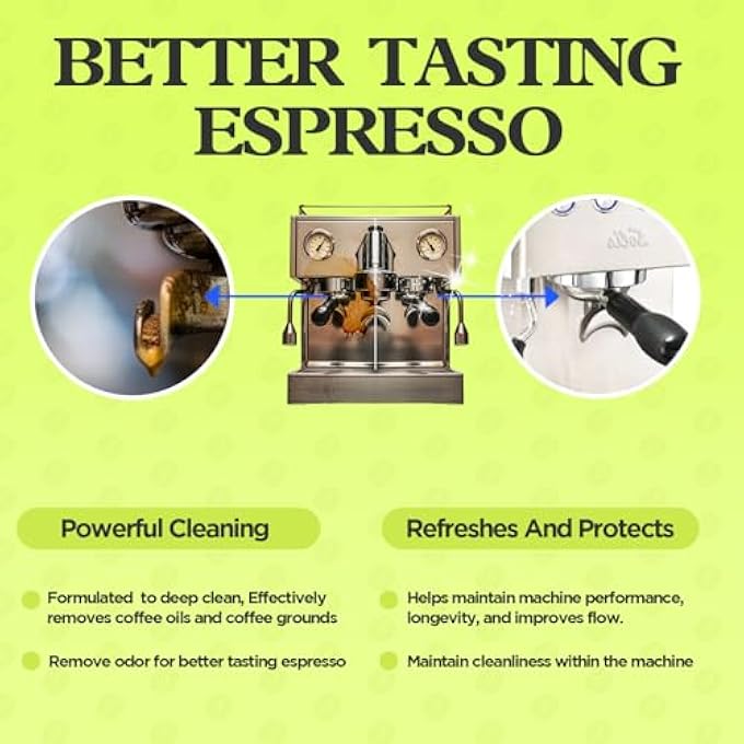 أبترين أقراص تنظيف ماكينة الإسبريسو، كبسولات تنظيف ماكينة القهوة، منظف ماكينة القهوة لجميع ماكينات الإسبريسو، عبوة من 16 قطعة - Image 5
