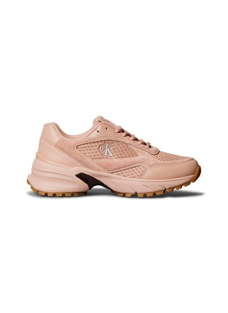 CALVIN KLEIN Leather and Breathable Mesh Trainers