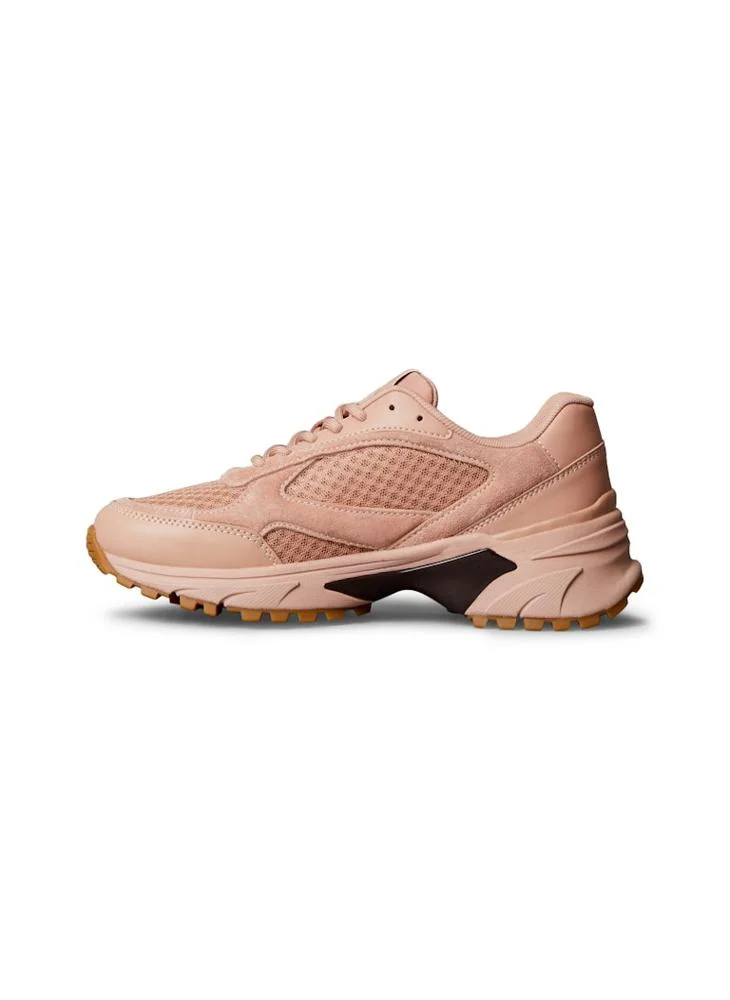 CALVIN KLEIN Leather and Breathable Mesh Trainers