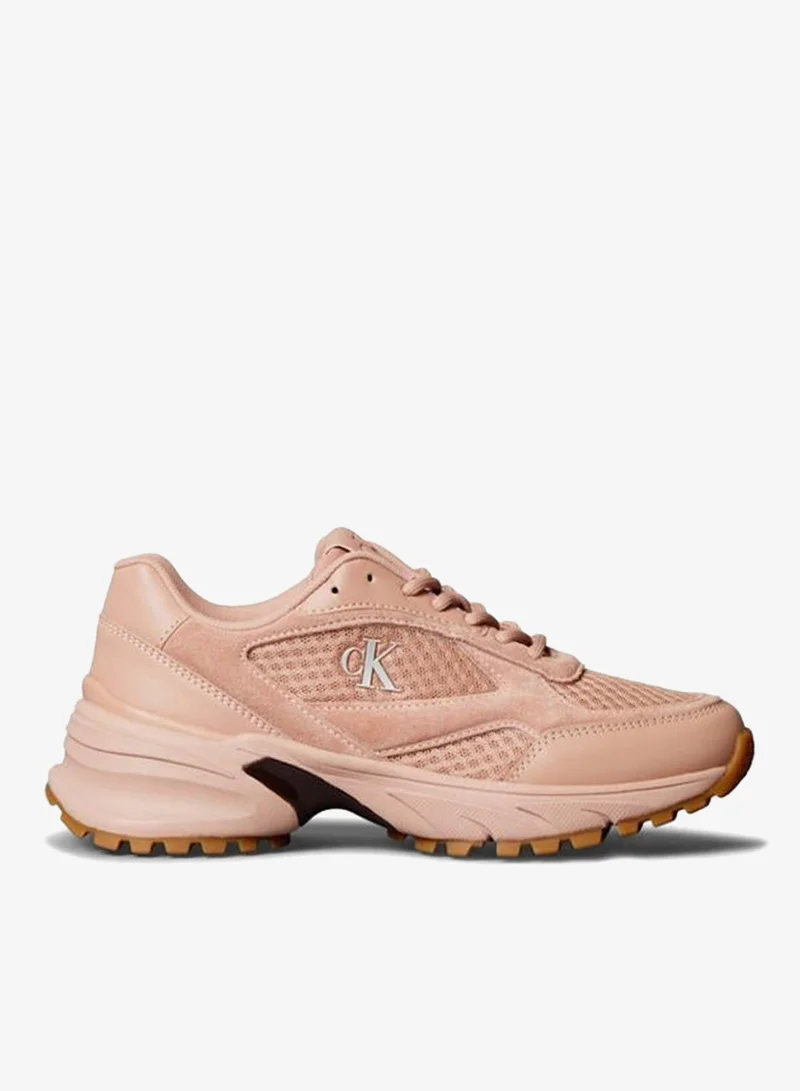 CALVIN KLEIN Leather and Breathable Mesh Trainers