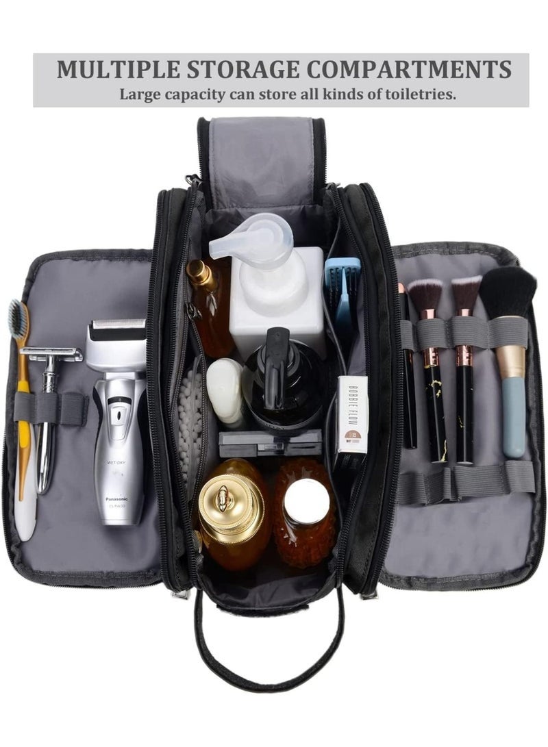 Arabest Mens Toiletry Bag Travel Toiletry Organizer Dopp Kit for Men Water-resistant Shaving Bag for Bathroom (Black) - Image 5