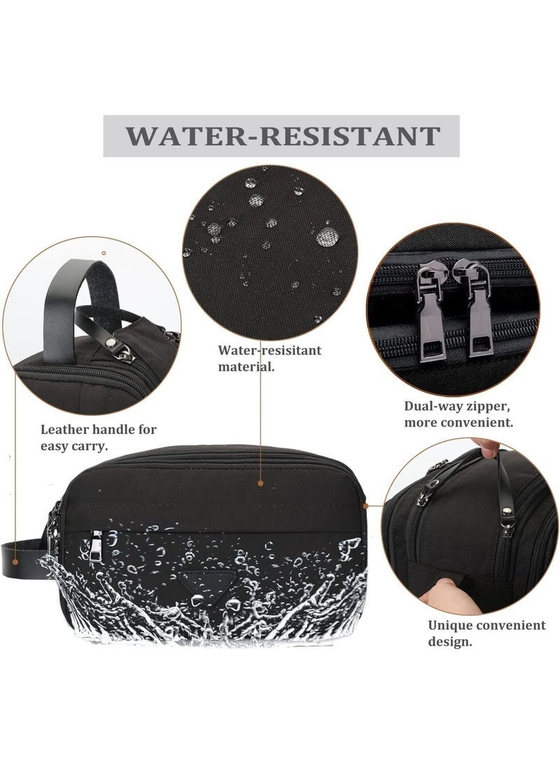 Arabest Mens Toiletry Bag Travel Toiletry Organizer Dopp Kit for Men Water-resistant Shaving Bag for Bathroom (Black) - Image 4