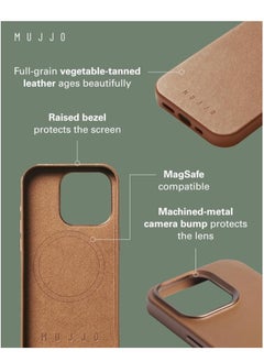 Mujjo Mujjo Leather Case for iPhone 16 Pro Max with MagSafe (Dark Tan)  - Image 3